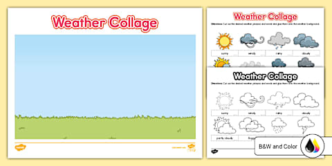 Weather and Clothes Cut and Paste Sort Worksheet