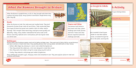 LKS2 60-Second Reads: Romans Activity Pack