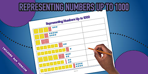 Number of the Day to 1000 Activity Sheet