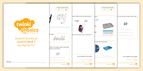 Twinkl Phonics Long Vowel Sounds - Level 5 Week 9 Workbook
