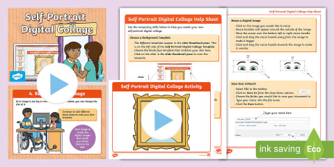 KS1 Digital Rainbow Collage Activity PowerPoint
