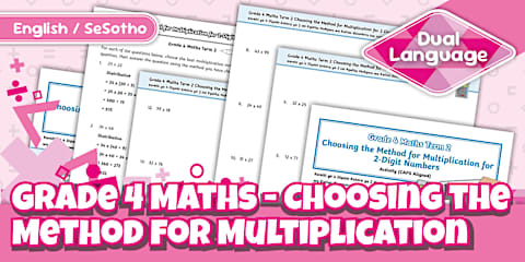 Grade 4 - Maths - Term 1 Multiplication Chart - Number Square - Sesotho ...