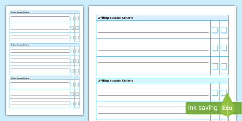 Sucess Grid Success Criteria Grid Editable