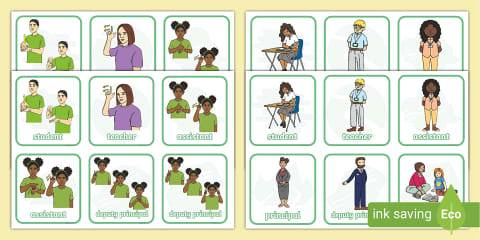 Auslan Around the House Word Cards