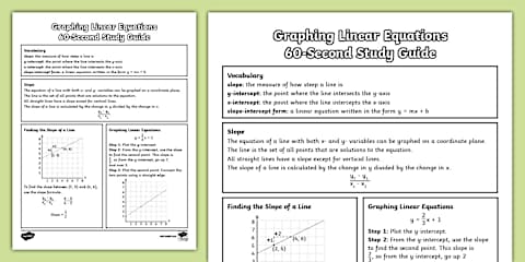 Eighth Grade Graphing Linear Equations by Completing a Table of Values ...