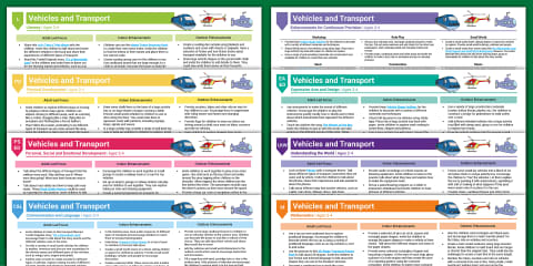 EYFS Vehicles and Transport Activity Planning and Continuous Provision ...