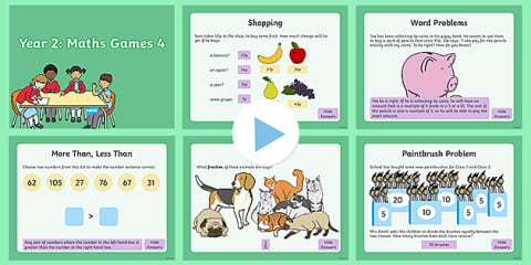 Year 2 Maths Games Powerpoint (3 of 4)