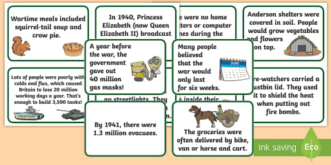 World War Two Timeline Cards