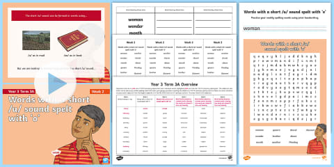 Year 3 Term 3A Week 1 Spelling Pack