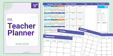 ESL Teacher Planner 2026 - Succulents