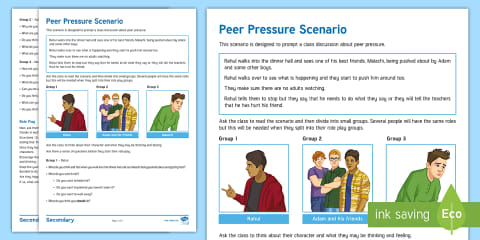 Avoid Negative Peer Pressure Poster