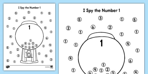 I Spy the Number 8 Worksheet