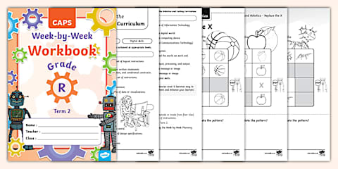 Caps Grade R Maths Grade R- Robotics and Coding - Term 3 - Workbook - (CAPS Aligned)