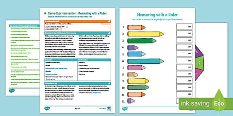 Eyfs Use Ruler Measurement: Using a Ruler: Instructions and Activities (Ages 5 - 6)
