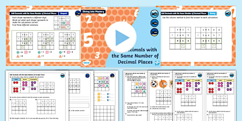 Year 5 Diving into Mastery: Step 9 Decimal Sequences Teaching Pack