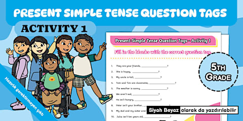 ESL Question Tags Worksheet [Kids, B1-B2]
