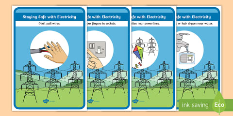 Junior Senior Infants Staying Safe With Electricity Display Poster