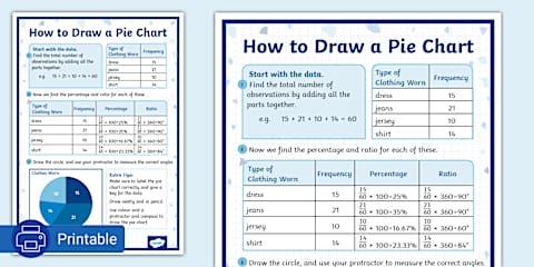 Analysing Pie Charts Activity Sheet