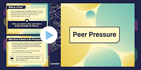 Avoid Negative Peer Pressure Poster