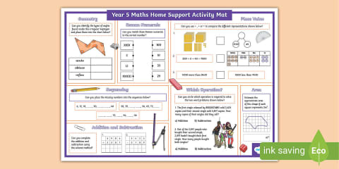 Year 5 Spring 1 Maths 4 Differentiated Activity Mat