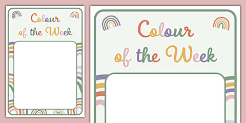 Muted Rainbow Number of the Week Display Poster