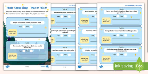 Sleep Fact File Template