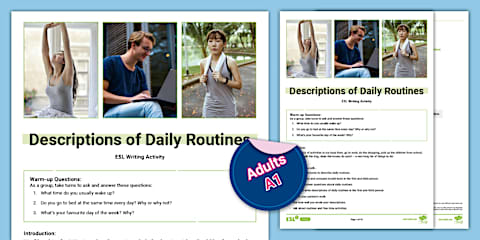 ESL My Daily Routine Activity Sheet [Teens, A1-A2]