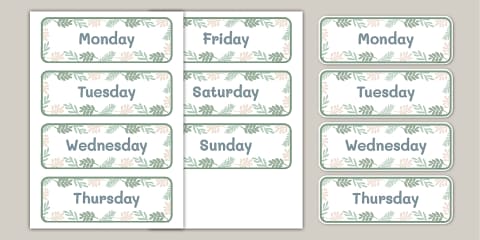 Muted Botanical Themed Acorn 2D Shapes Display Posters