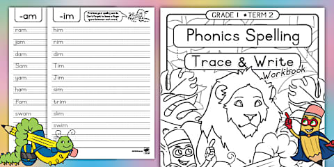 Grade 1 Term 4 Phonics Spelling Trace and Write Booklet