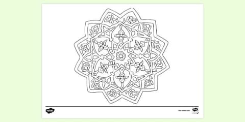 Islamic Geometric Repeating Pattern Template Worksheet
