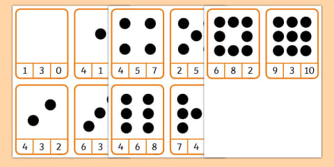 Finger Counting to 10 Peg Number Cards