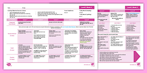 'or, ur' Lesson Plan - Level 3 Week 7 Twinkl Phonics