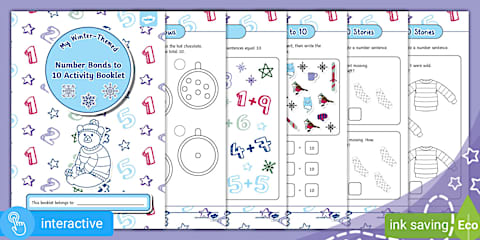 Easter-Themed Number Bonds to 10 Activity Booklet