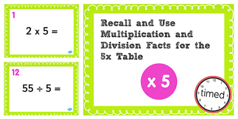 Multiplication and Division Facts for the 2 5 and 10 Times Table ...