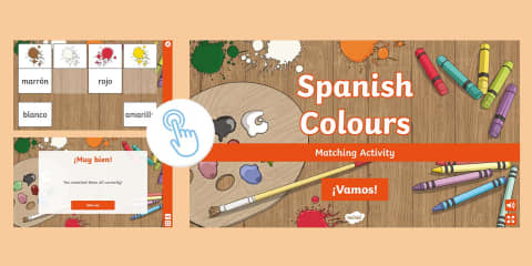 Spanish: Family Members Interactive Matching Activity