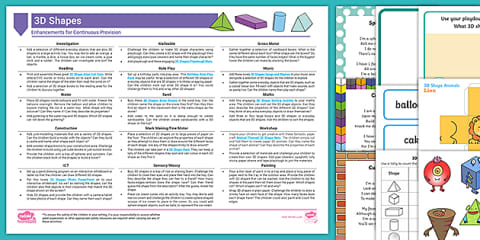 Childminder Maths: 3D Shapes EYFS Resource Pack