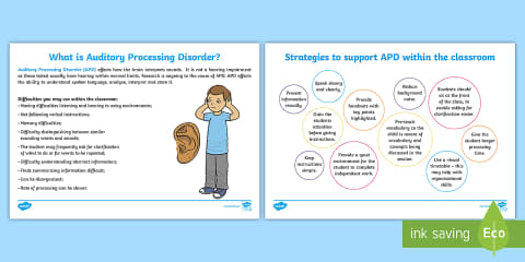 Supporting a Child with Auditory Processing Disorder
