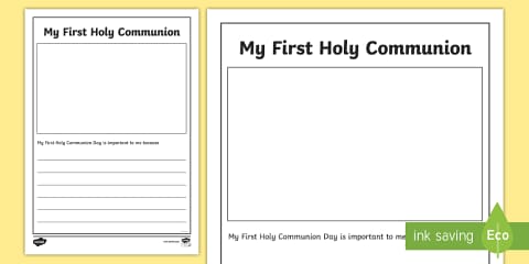 The story of my First Holy Communion Worksheet
