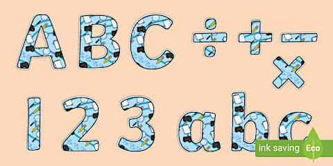 Police Themed A4 Display Lettering
