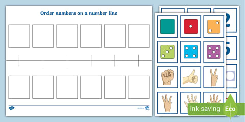 Dinosaur Themed Cut and Stick Number Ordering Activity 1 to 5