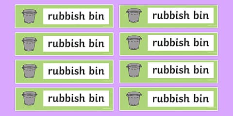 Rubbish Bin Display Poster