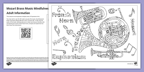 Colouring Activity String Instruments String Instruments Colouring Sheet