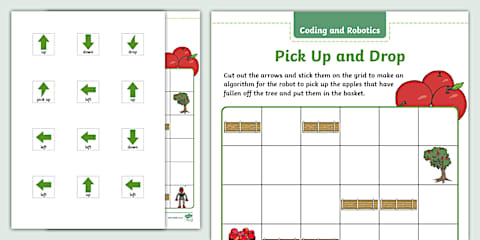 Grade R Coding and Robotics - Term 2 - Coding Worksheet :Step-by-step ...