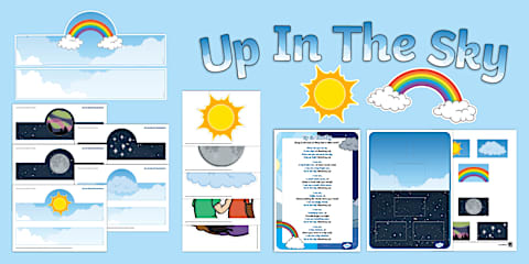 First Grade Objects in the Sky Photo Word Cards