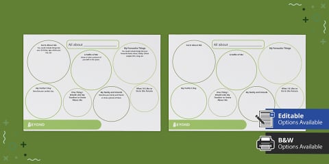 Older Learners: All About Me Activity Sheet