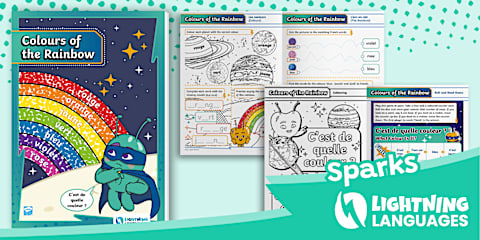 Lightning Languages | French | Sparks | Colours of the Rainbow PowerPoint 1