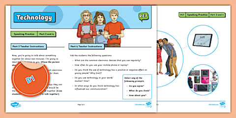 ESL B1 PET Speaking Part 1 Conversation Cards (Free Time)