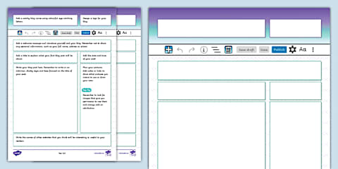 Blog Samples Writing Worksheet How to Write a Blog Lesson Pack