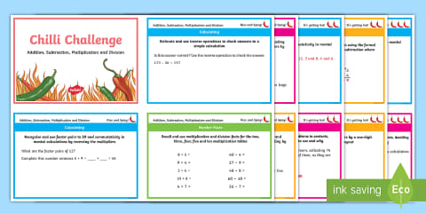 Year 4 Add and Subtract Maths Mastery Challenge Cards