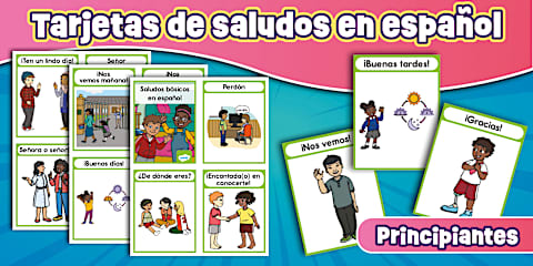 Spanish Greetings Worksheet - Actividad de saludos en inglés/español